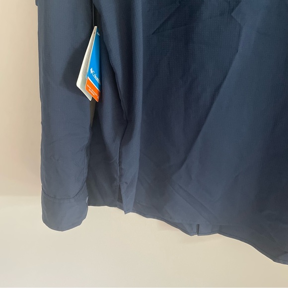 NEW COLUMBIA PFG UPF CRYSTAL SPRINGS LONG SLEEVE BUTTON FRONT FISHING SHIRT BLUE - Picture 9 of 11
